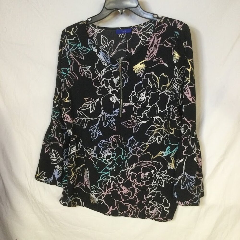 Apt 9 Hummingbird Bell-Sleeve Top
